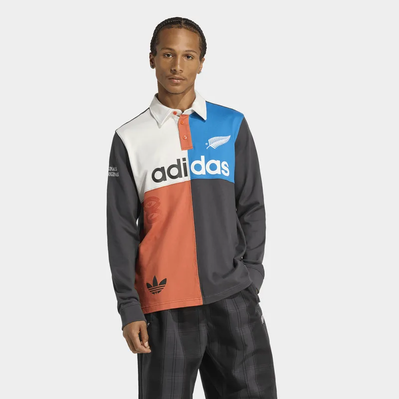 adidas Originals & All Blacks Heritage Rugby Ανδρική Polo με Μακρύ Μανίκι (9000255961_14625)
