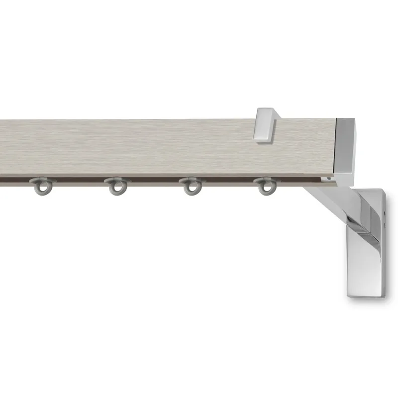 Κουρτινόξυλα Σιδηρόδρομοι Elegant K65-1052 Νίκελ ματ/Χρώμιο (Νίκελ Ματ-Ιnox) (3.00m Κουρτινόξυλο Μονό)