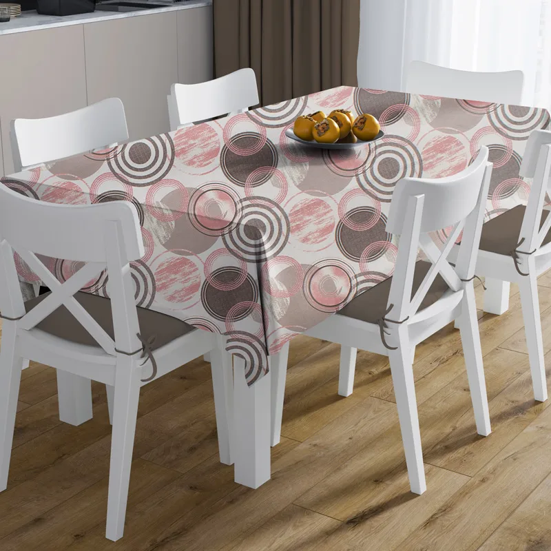 Αλέκιαστο Καρέ 90x90 Dimcol Circles 469 Coral