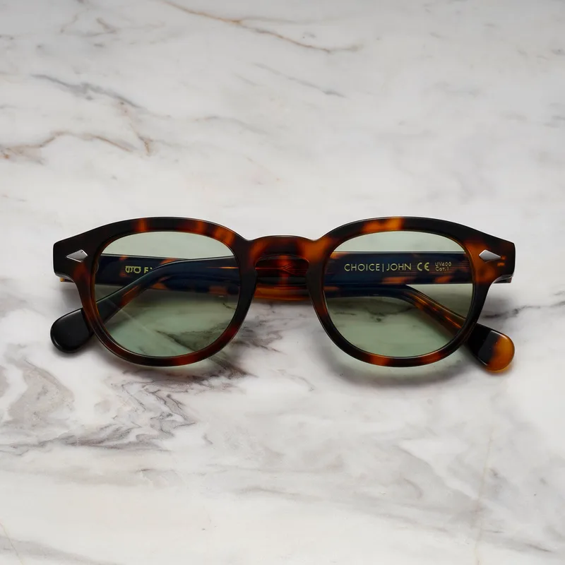 JOHN A16EP9 - JOHN - TORTOISE - LIGHT GREEN Sunglasses | Tortoise | Light Green Shades | Explicit Poets Sunglasses