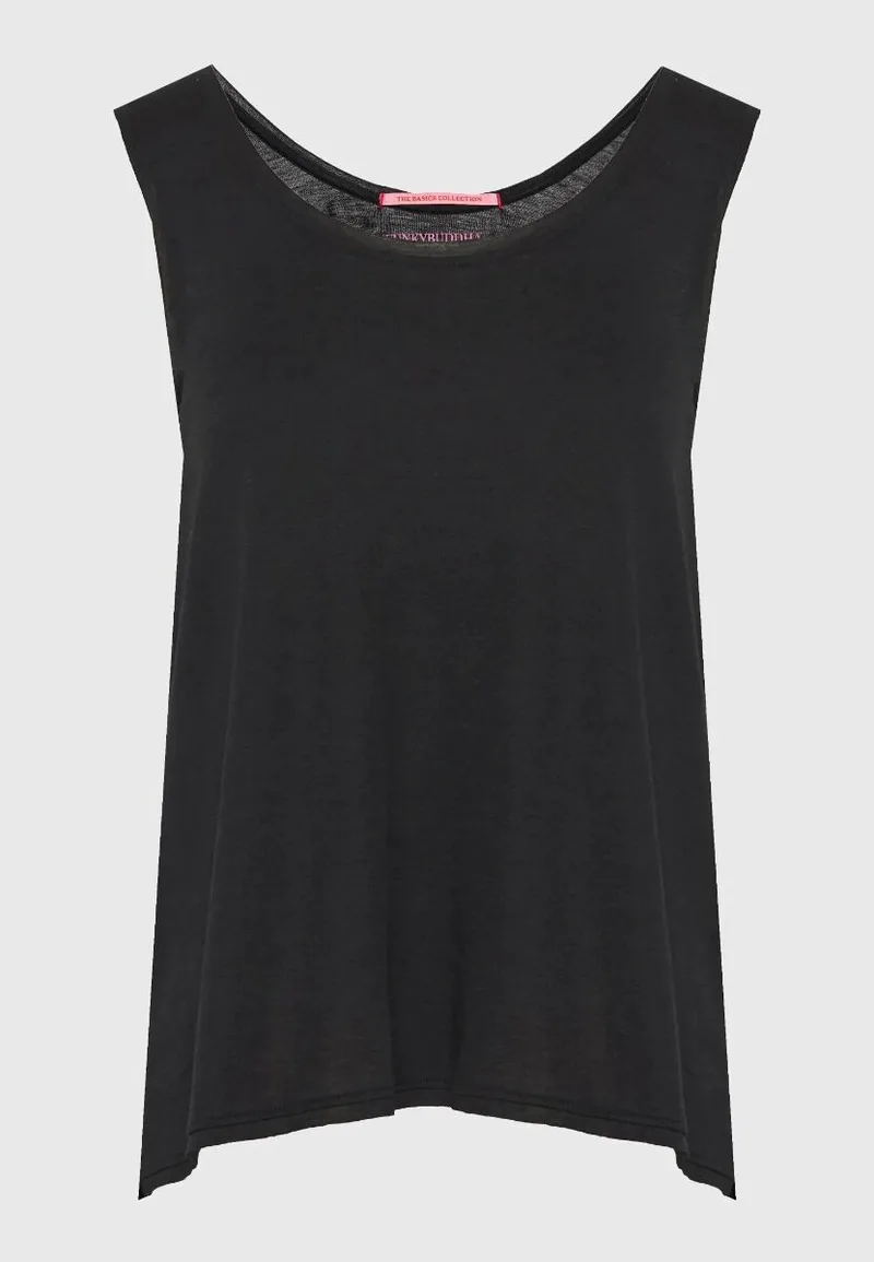 Funky Buddha Γυναικείο βαμβακερό tank top FBL013-108-04 Μαύρο