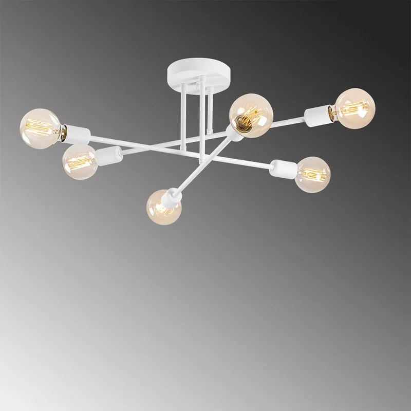 Φωτιστικό Οροφής Πολύφωτο A-G Flower 521SHN3434 White