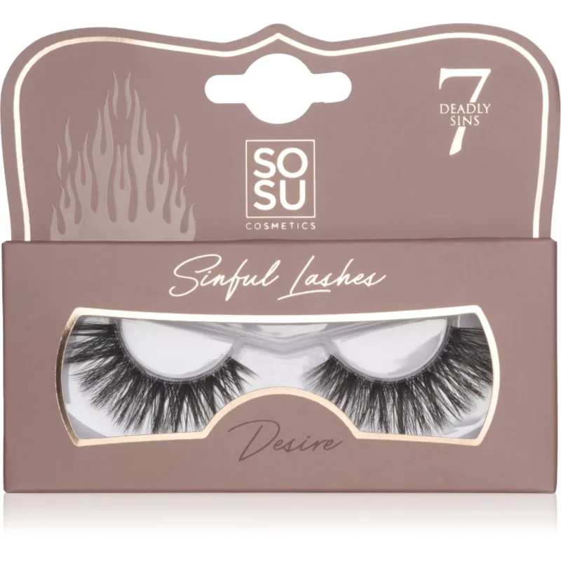 SOSU Cosmetics 7 Deadly Sins Lashes τεχνητές βλεφαρίδες Desire 1 τμχ