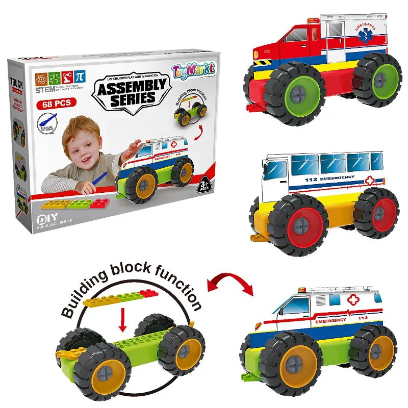 Τουβλάκια 68τμχ Toolbox Truck Σε Κουτί 26x6x19εκ. Toy Markt 75-410 - Toy Markt - 75-410