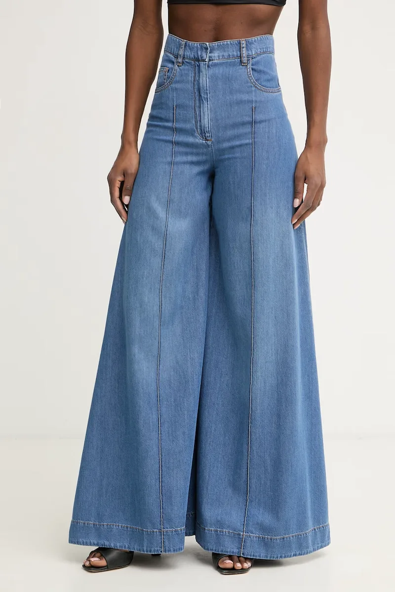Simona Corsellini τζιν wide leg γυναικεία