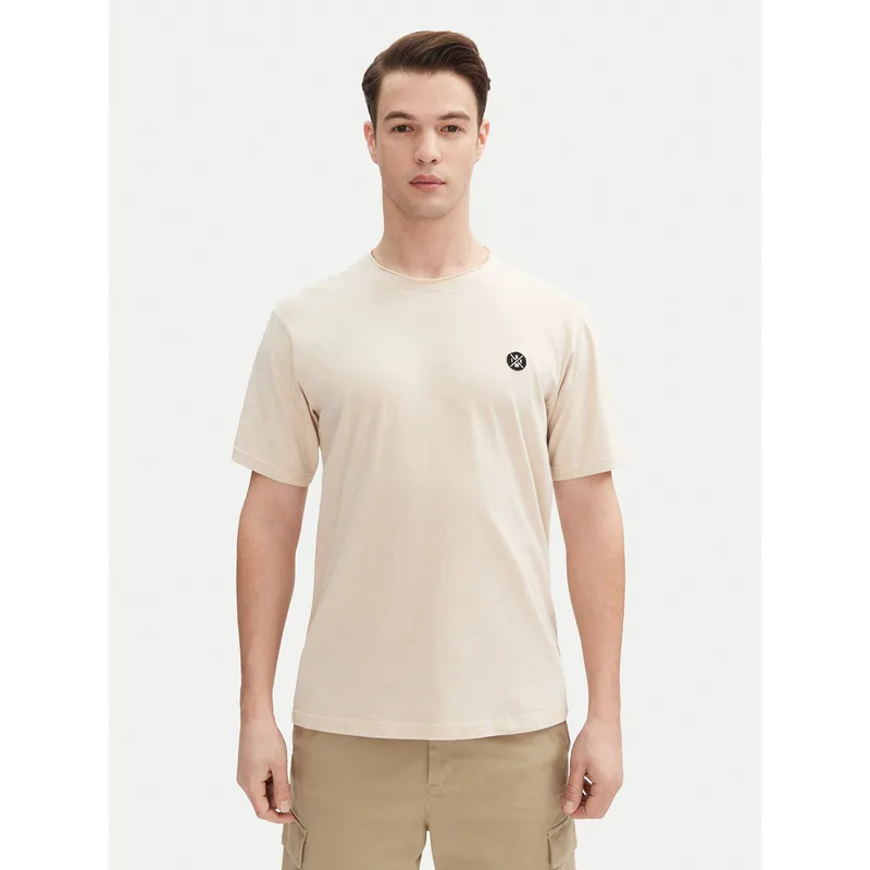INDICODE T-Shirt Carlsin 41-121 Μπεζ Regular Fit