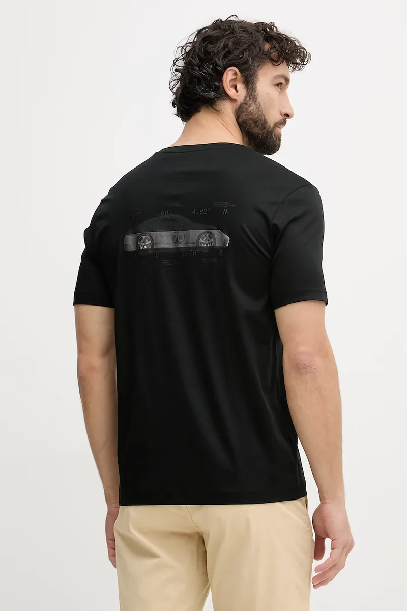 BOSS Green t-shirt ανδρικός βαμβακερός BOSS X PORSCHE