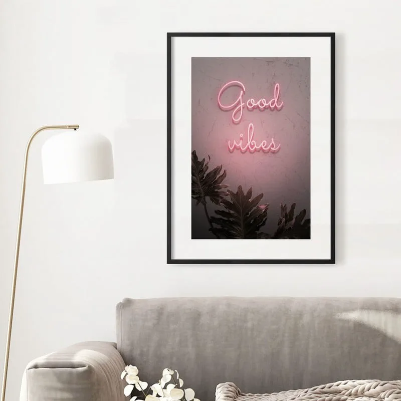Πόστερ GOOD VIBES NEON