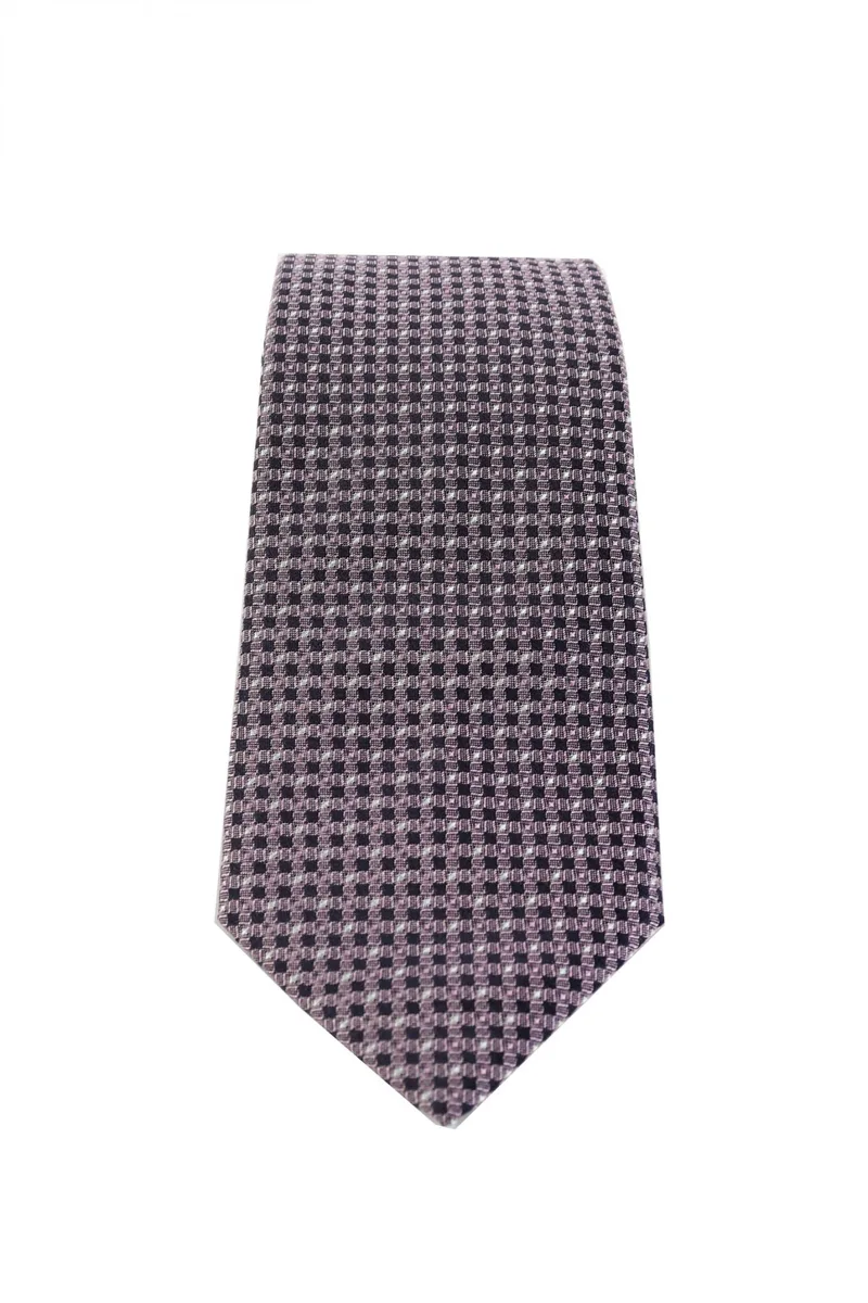 BOSS ΓΡΑΒΑΤΑ H-TIE 7.5CM-222 ΜΙΚΡΟΣΧΕΔΙΟ ΛΙΛΑ-ΜΑΥΡΟ