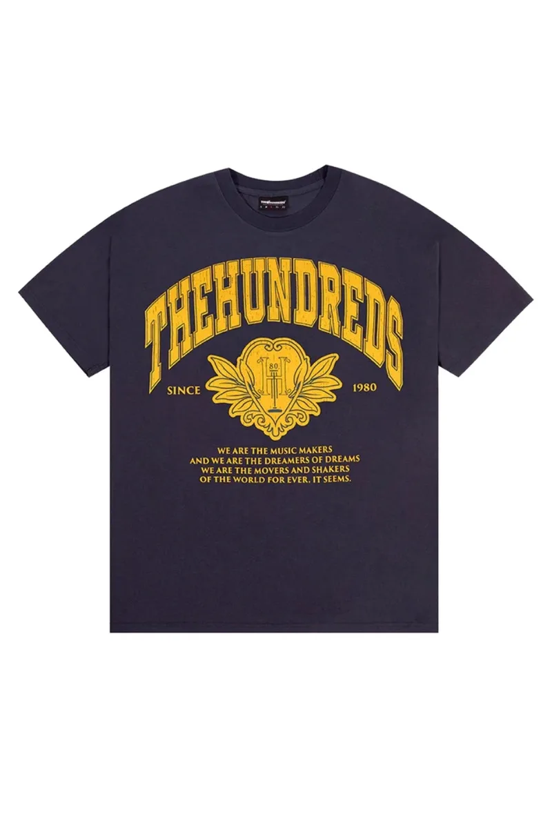 THE HUNDREDS T-Shirts Alumnus T-Shirt - ΜΠΛΕ-T25P101015-BLUE