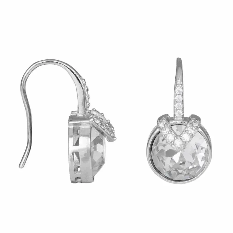 Ασημένια κρεμαστά σκουλαρίκια 925 με ζιργκόν 050873 050873 Ασήμι