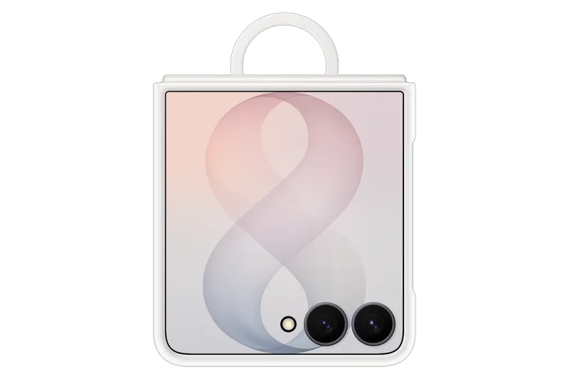 Samsung Galaxy Z Flip8 Silicone Ring Magnet Case - Cream