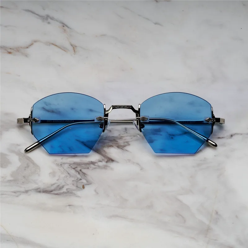 NAYA A22EP3 - NAYA - SILVER - BLUE Sunglasses | Silver | Blue Shades | Explicit Poets Sunglasses