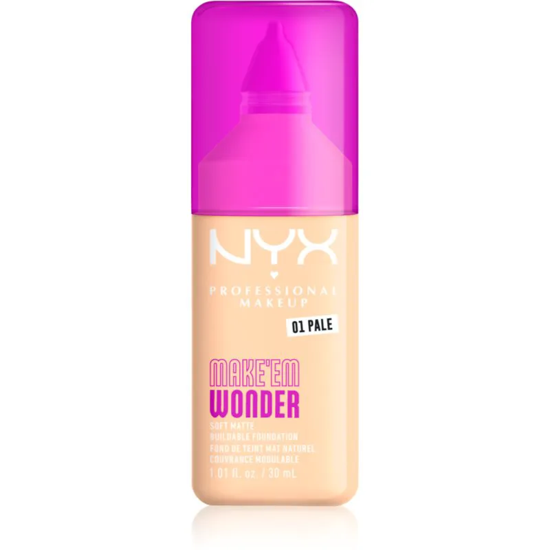 NYX Professional Makeup Make ‘Em Wonder ελαφρύ ματ μεικ απ απόχρωση 01 Pale 30 ml