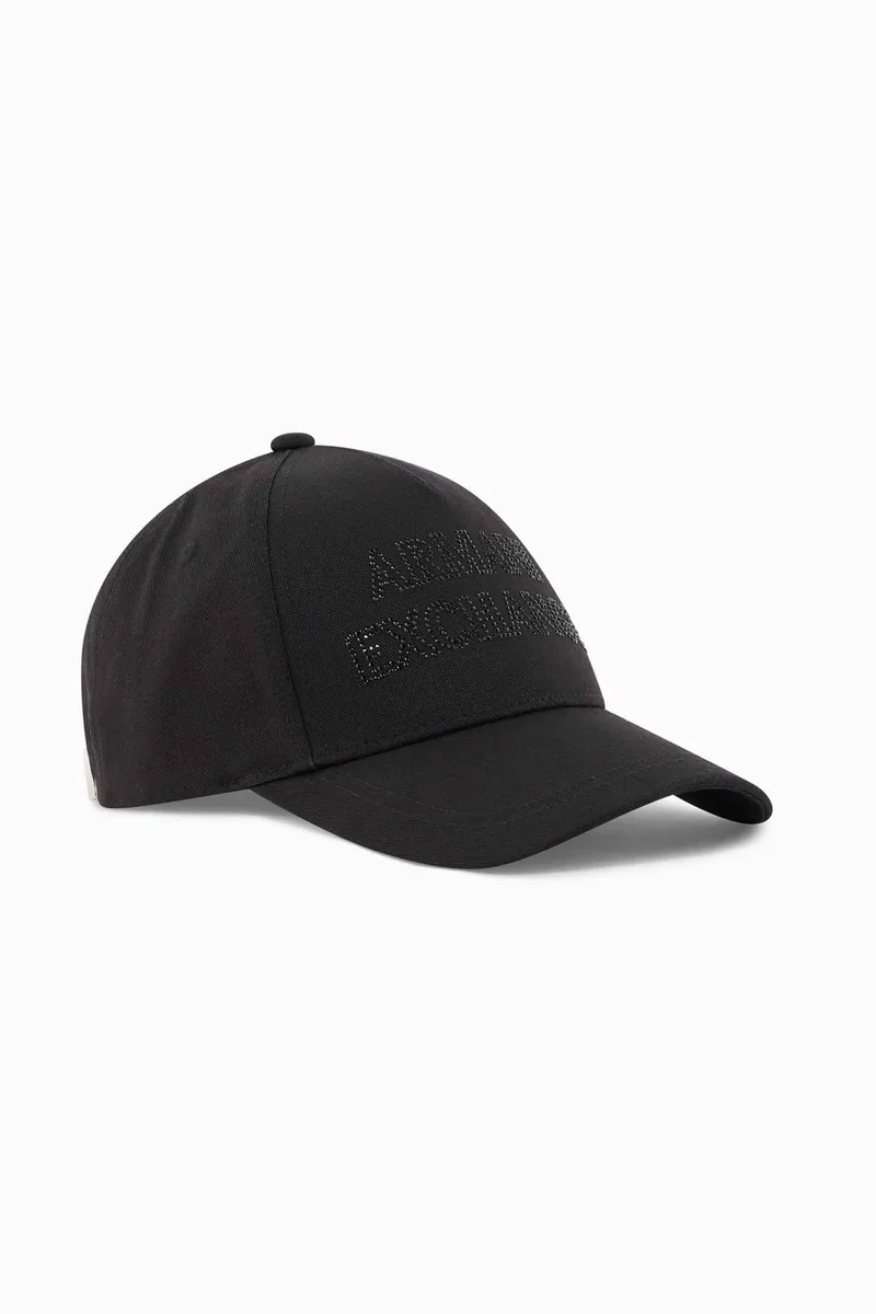 Armani Exchange γυναικείο καπέλο jockey με λογότυπο από τρουκς - XW002847AF15502 Μαύρο