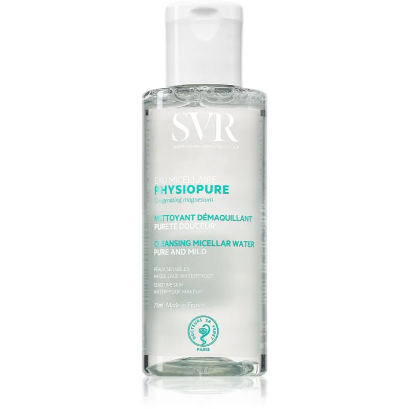 SVR Physiopure Eu Micellaire απαλό καθαριστικό μικυλλιακό νερό Για πρόσωπο και τη περιοχή των ματιών 75 ml
