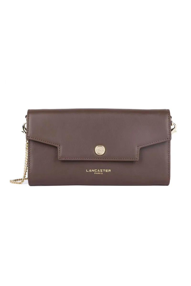 Lancaster γυναικείο δερμάτινο mini bag χειρός "Mademoiselle Grace" - 172-33 Καφέ