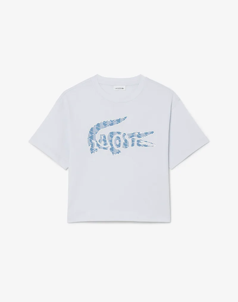 LACOSTE ΜΠΛΟΥΖΑ ΚΜ SS MONOGRAM TEE 3TJ0991-J2G LightBlue