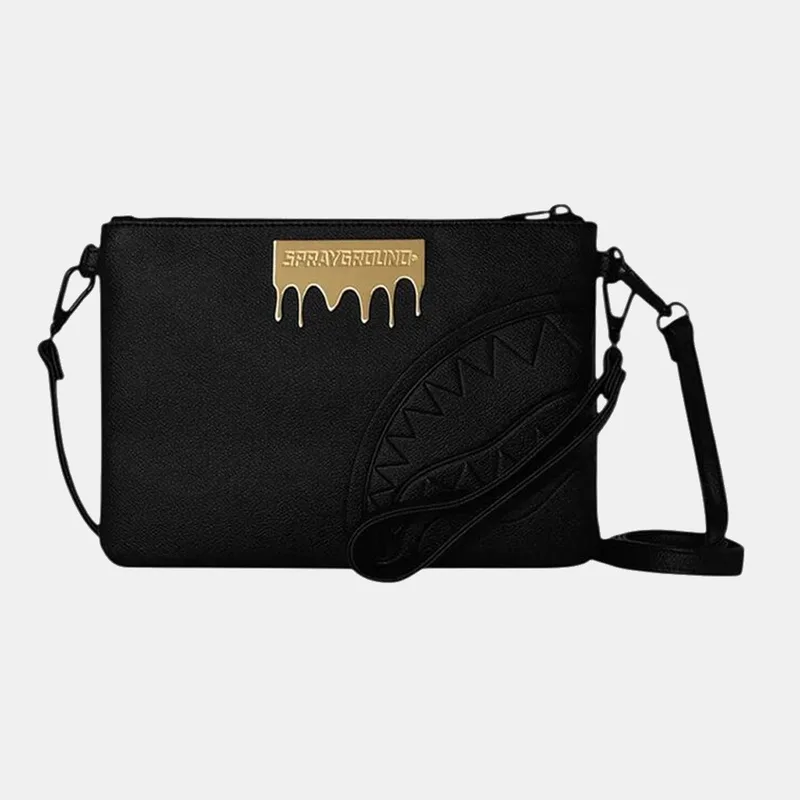 Sprayground Χρυσό Brick Lux Crossbody Pouchette Τσαντάκι Μέσης (9000278208_1523)