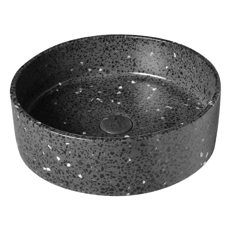 Νιπτήρας Πέτρινoς Επικαθήμενος Karag Elpis Terrazzo CS-0003-E16 Volcano (42.5x42.5cm)