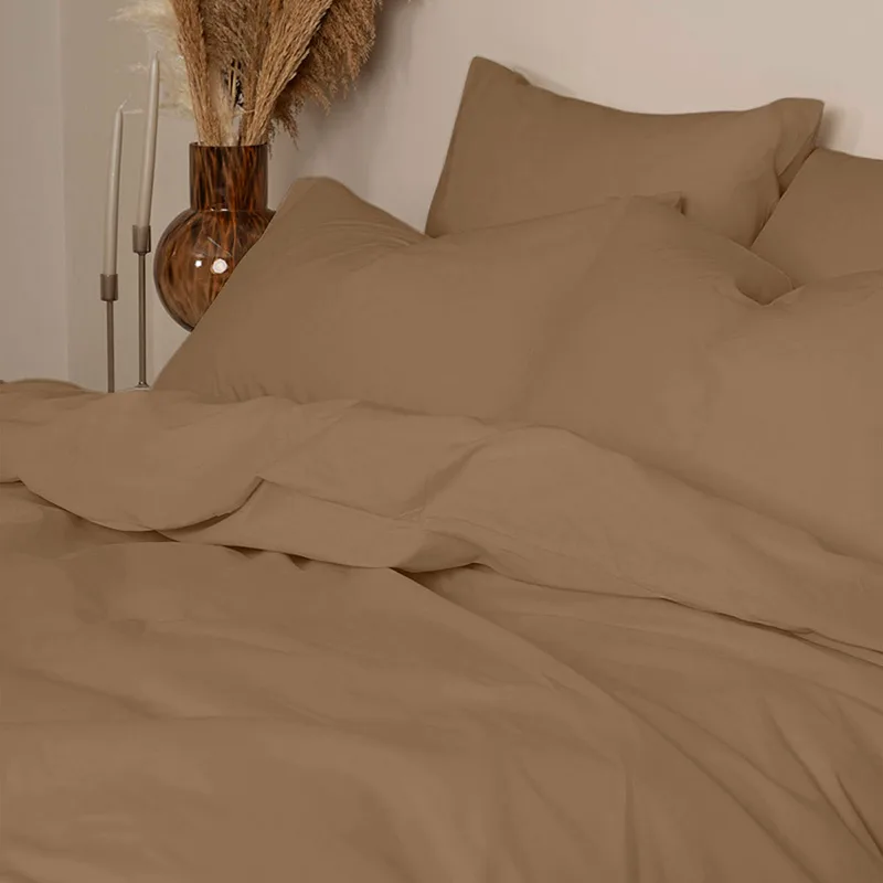 Παπλωματοθήκη Μεμονωμένη Διπλή 200X250 Sunshine Cotton Feelings 118 Brown (200x250)