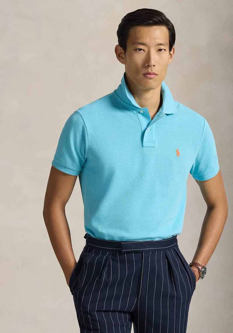 Polo Ralph Lauren Polo Μπλούζα Stretch Mesh - 710680784 514 Perfect Turquoise