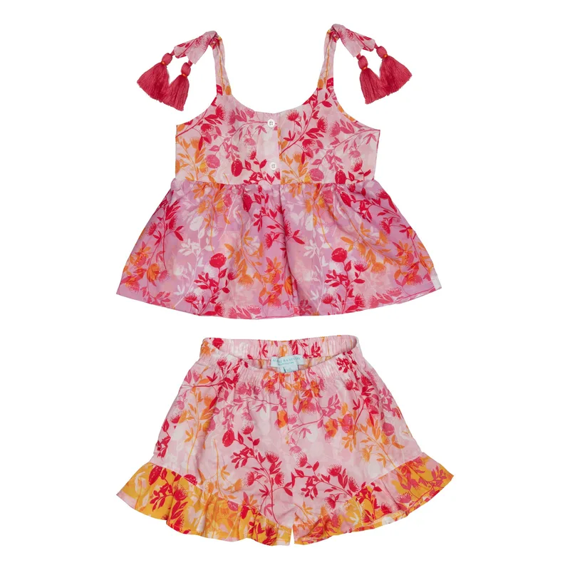 GIRL'S TOP SHORTS SET BOTANICAL MIX
