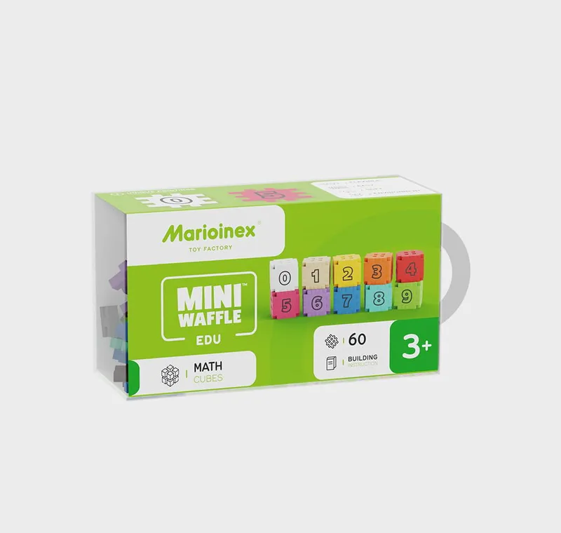 Παιχνίδι με τουβλάκια Marioinex Mini Waffle EDU - Math Cubes (60 τμχ.)