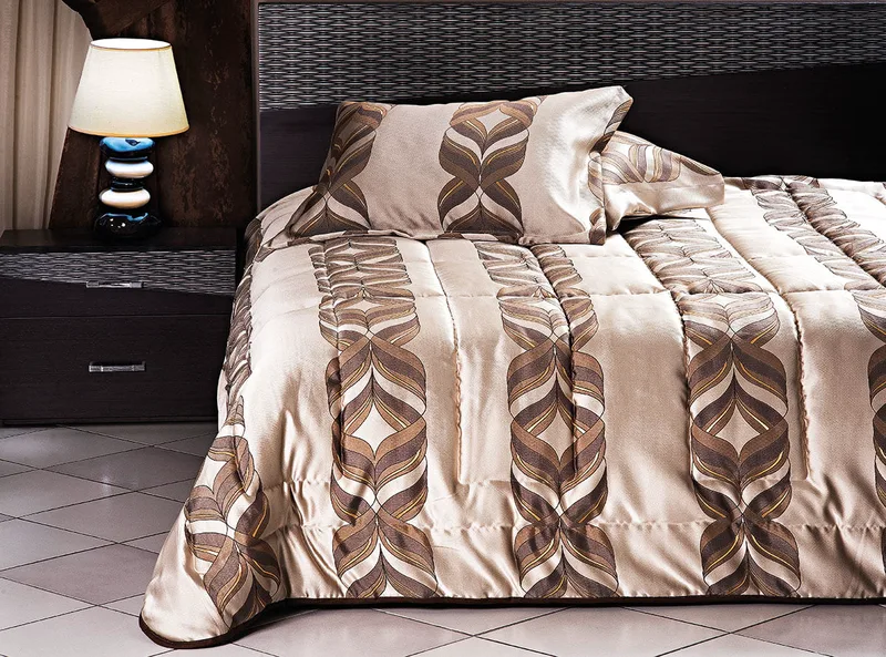 Beauty Home Σετ πάπλωμα υπέρδιπλο Art 1469 220x240 Εμπριμέ,Χρυσαφί,Καφέ