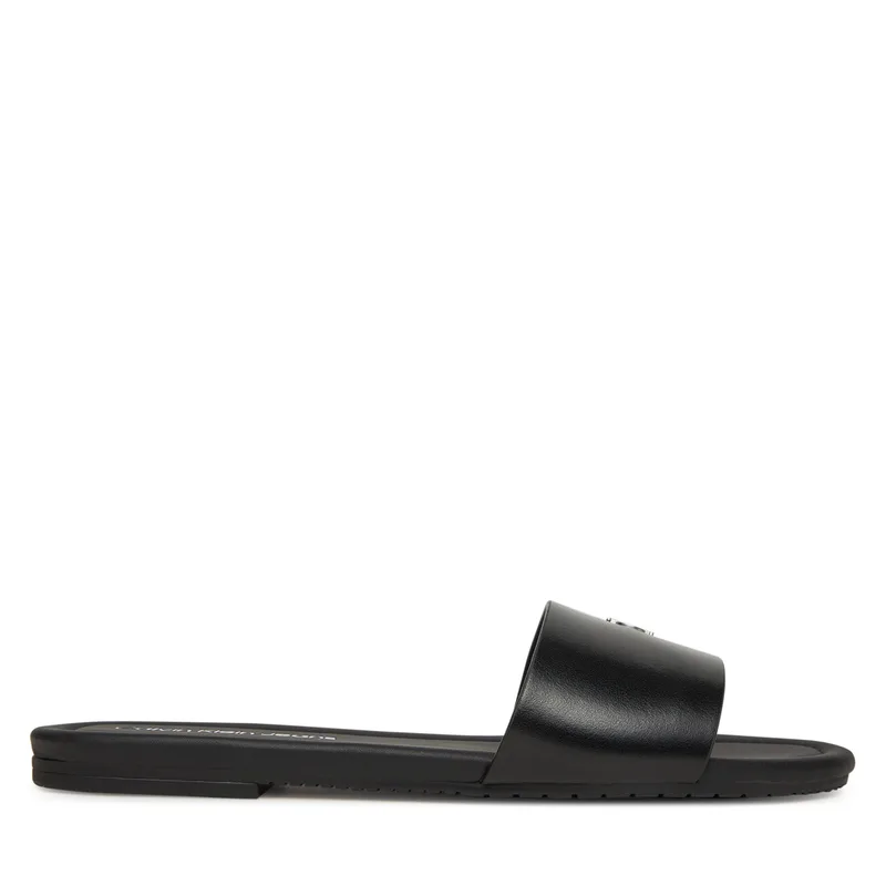 Παντόφλες Calvin Klein Jeans Flat Sandal Slide Mg YW0YW01697 Μαύρο