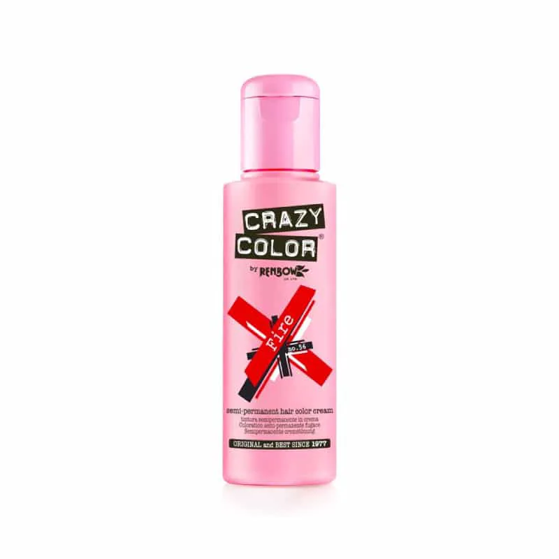 Crazy Color Ημιμόνιμη Κρέμα-Βαφή Μαλλιών Fire 100ml
