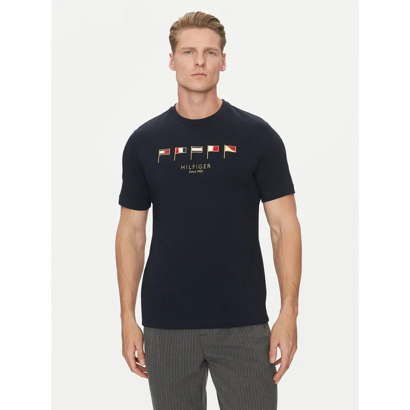 Tommy Hilfiger T-Shirt Multi Flags MW0MW38616 Σκούρο μπλε Regular Fit