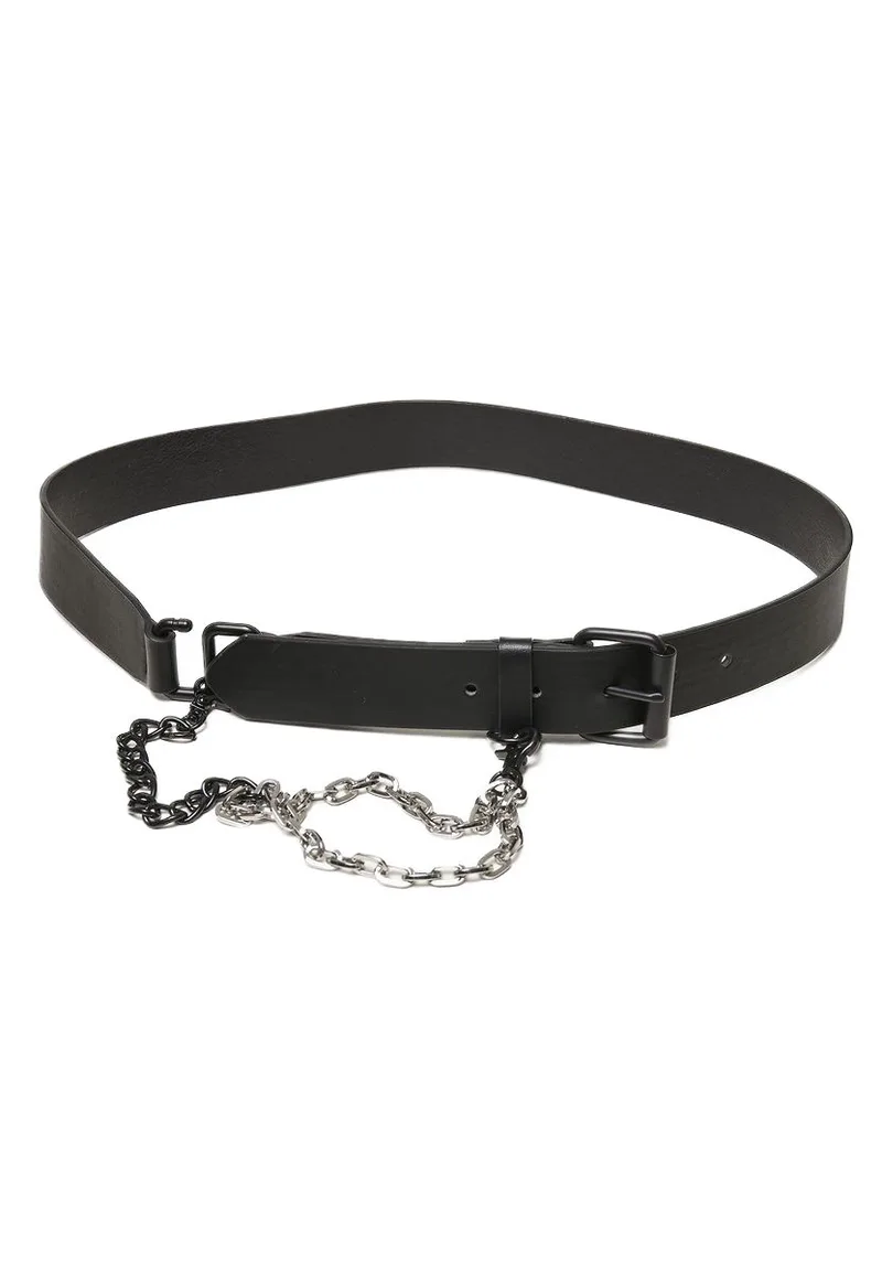 Imitation Leather Belt With Metal Chain Urban Classics TB4639 Black