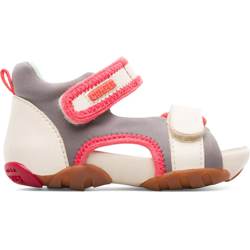 CAMPER Ous - Πέδιλα Για - Μπεζ,Γκρι, Μέγεθος 20, Cotton fabric