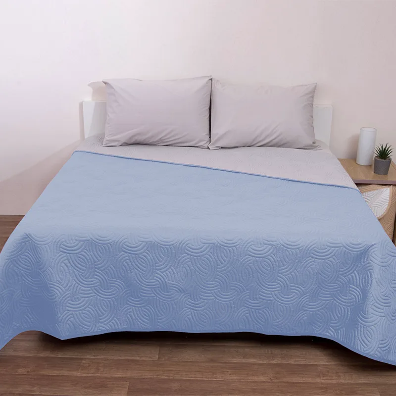 Κουβερλί Μονό 160X230 Viopros Σονικ Σιέλ/Γκρι (160x230)