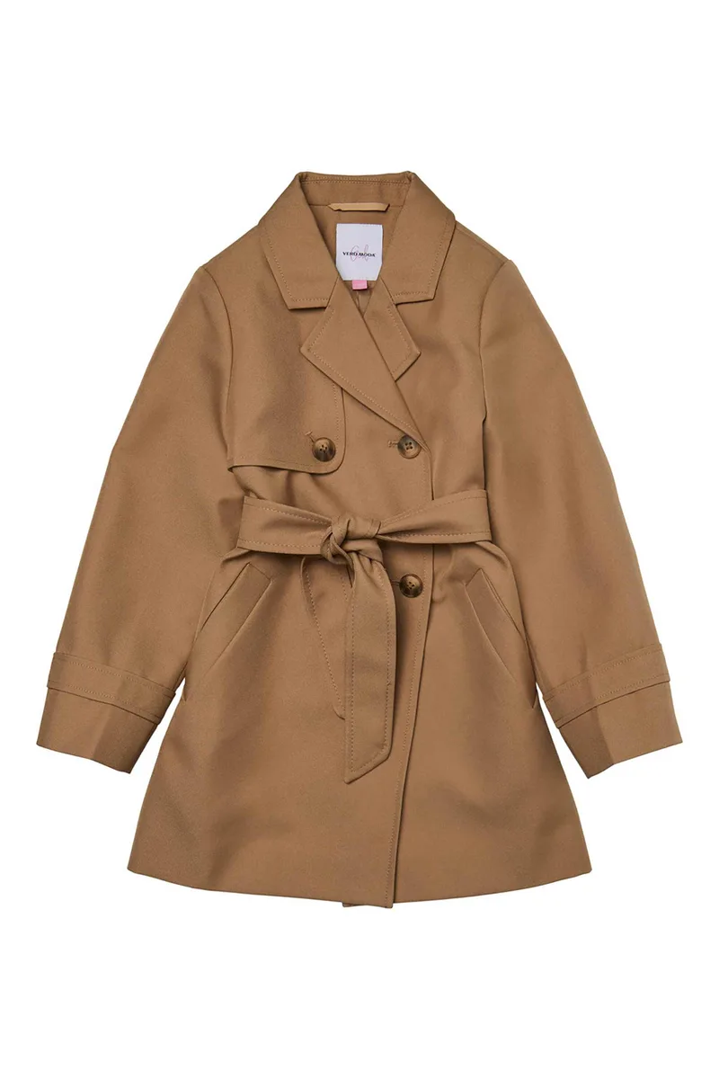 Vero Moda παιδικό παλτό με ζώνη - 10278934 Μπεζ