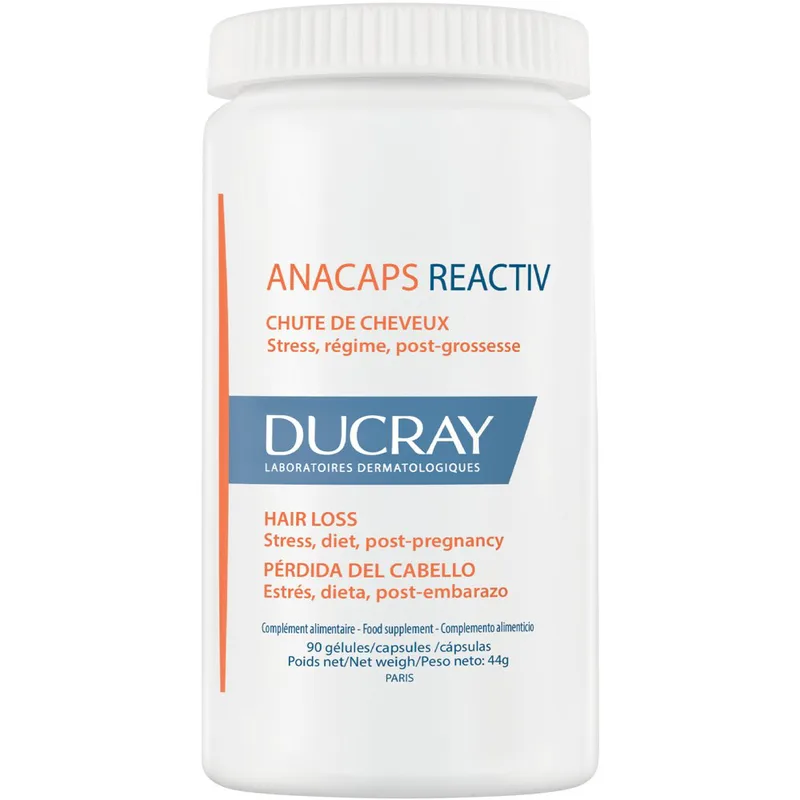 Ducray Promo Anacaps Reactiv Hair Loss Συμπλήρωμα Διατροφής Πολυβιταμινών, Μετάλλων & Ιχνοστοιχείων με Εκχυλίσματα Βοτάνων που Συμβάλει στη Διατήρηση των Μαλλιών Κατά της Αντιδραστικής Τριχόπτωσης 90caps