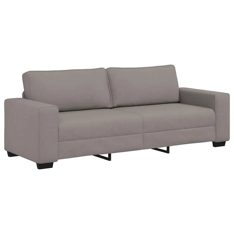 vidaXL Τριθέσιος Καναπές Μπεζ 220x77x82 εκ. Ύφασμα