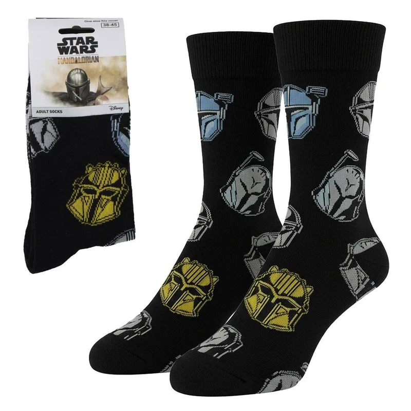 Star Wars The Mandalorian μακριά κάλτσα ενηλίκων Νο 38-45 Μαύρο