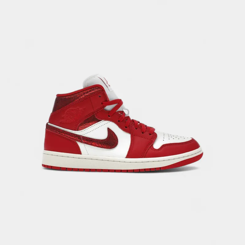 Ψηλά Sneakers Nike 1 Mid SE Red Cracked Leather (Women's)