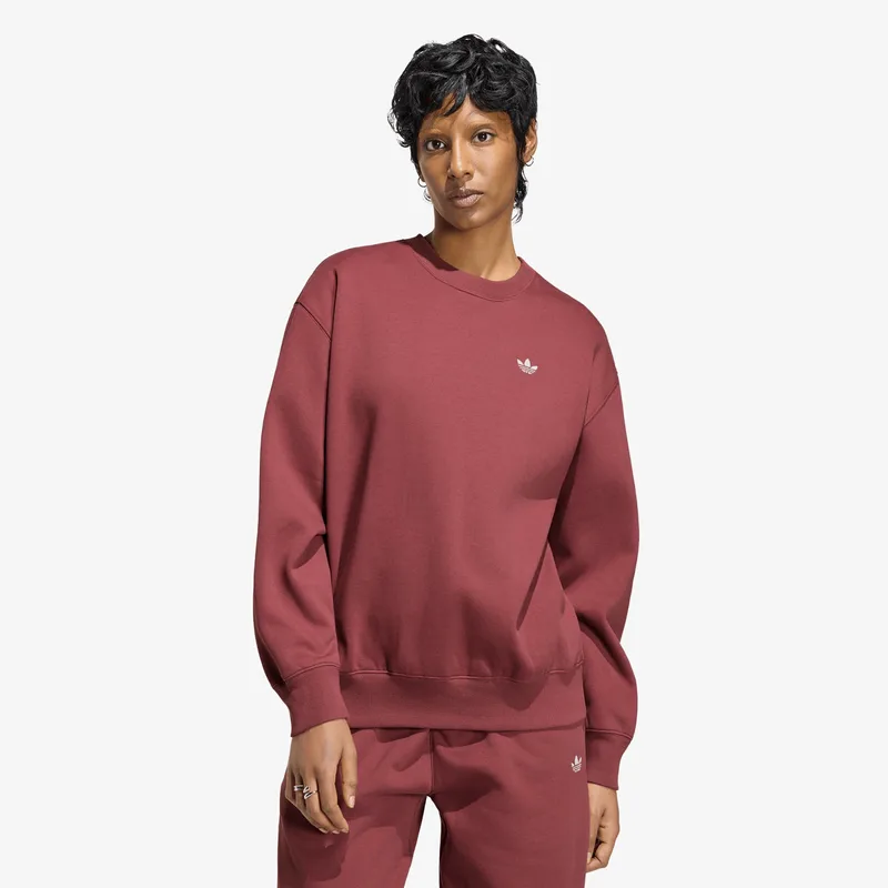 Φούτερ adidas Essentials Crew Long Fleece Sweatshirt Quiet Crimson M