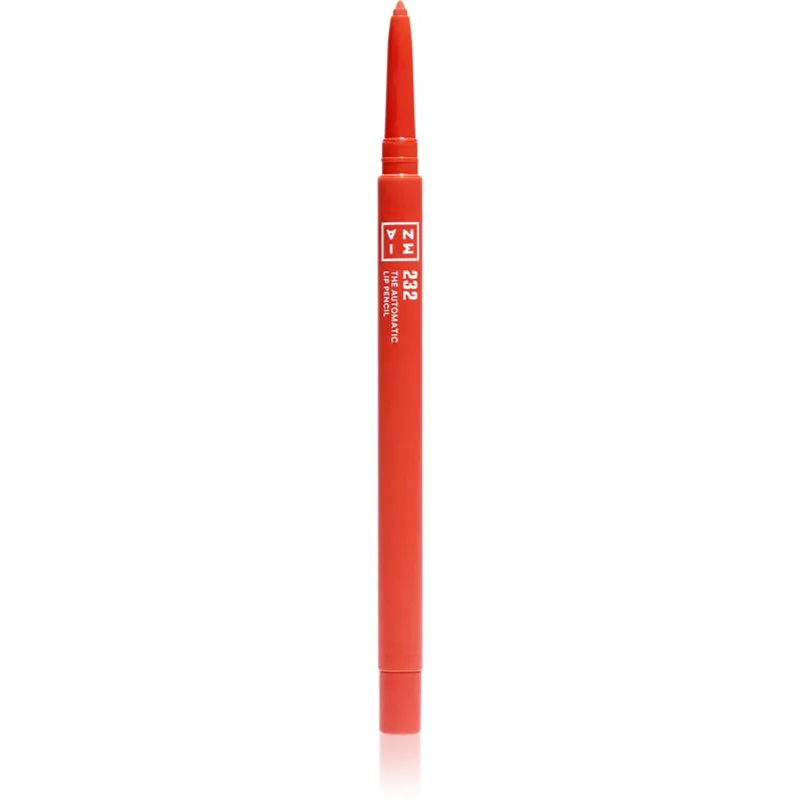 3INA The Automatic Lip Pencil μολύβι περιγράμματος για τα χείλη απόχρωση 232 Hot coral 0.35 γρ