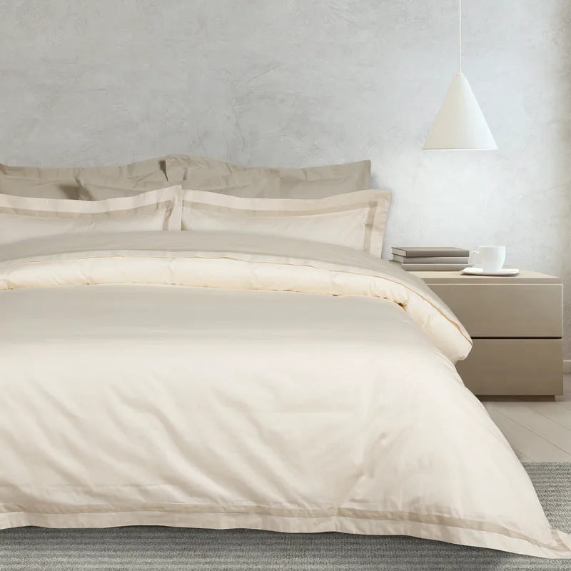 Σετ Παπλωματοθήκη Υπέρδιπλη 3 Τεμαχίων Das Home 1699 Ivory 220x240