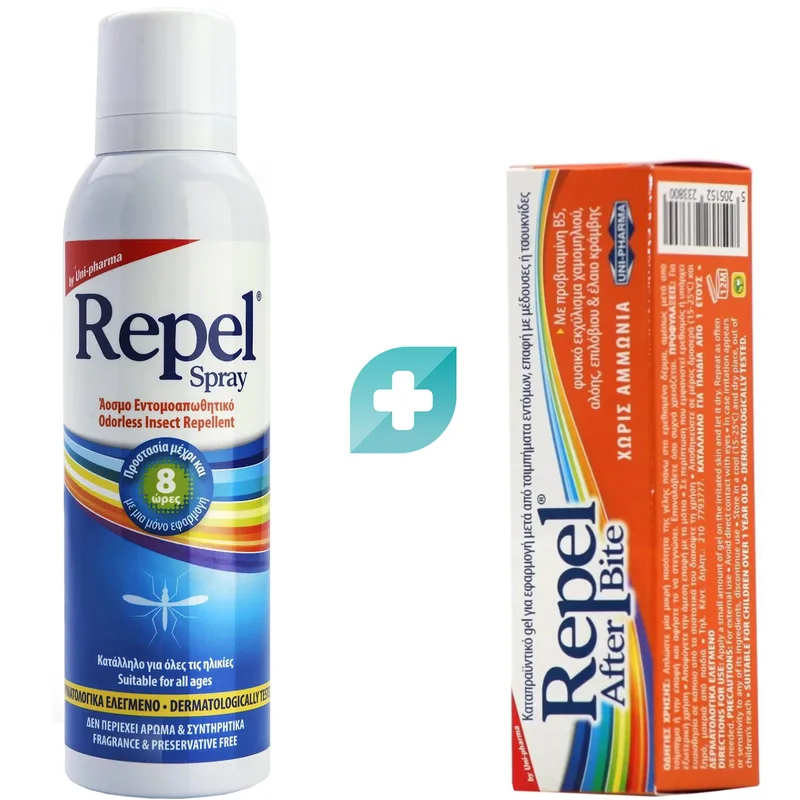 Σετ Uni-Pharma Repel Spray 100ml & After Bite Gel 20ml
