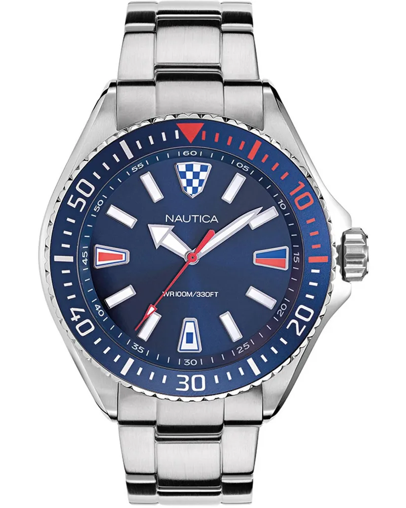 NAUTICA CRADON RARK - NAPCPS904, Silver case with Stainless Steel Bracelet