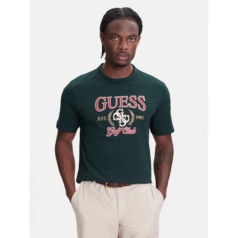 Guess T-Shirt M5YI22 K8FQ4 Πράσινο Regular Fit