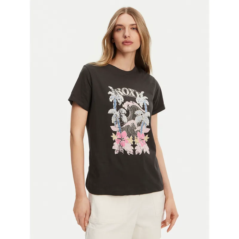 Roxy T-Shirt ERJZT05911 Γκρι Regular Fit