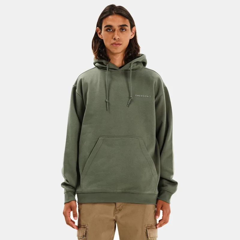 EMERSON MEN’S OVERSIZED PULLOVER HOODIE ΧΑΚΙ