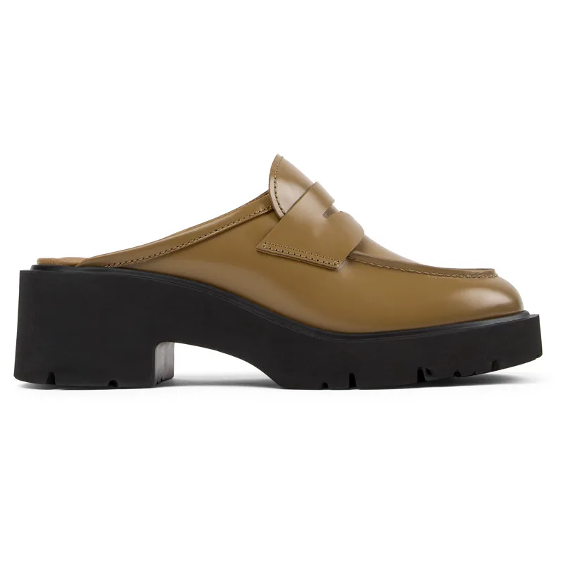 CAMPER Milah - Clogs Για Γυναικεία - Καφέ, Μέγεθος 38, Smooth leather