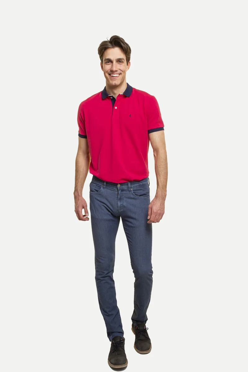 The Bostonians ανδρικό τζιν παντελόνι πεντάτσεπο Slim Fit - CJ570522 Denim Blue